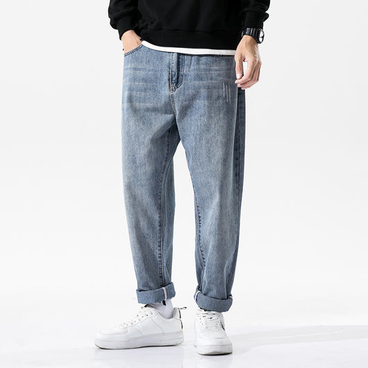 Pantalones Vaqueros Hombre Corte Recto Estilo Coreano Cintura Alta - Image 7