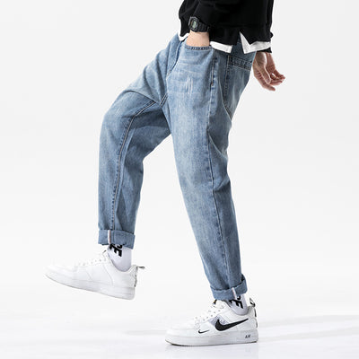 Pantalones Vaqueros Hombre Corte Recto Estilo Coreano Cintura Alta - Image 9