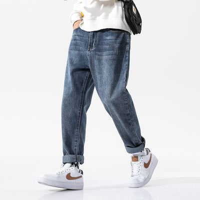 Pantalones Vaqueros Hombre Corte Recto Estilo Coreano Cintura Alta - Image 5
