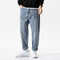 Pantalones Vaqueros Hombre Corte Recto Estilo Coreano Cintura Alta