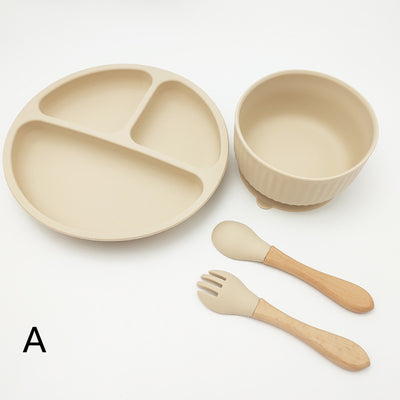 Plato Infantil con Ventosa Antideslizante para Aprender a Comer