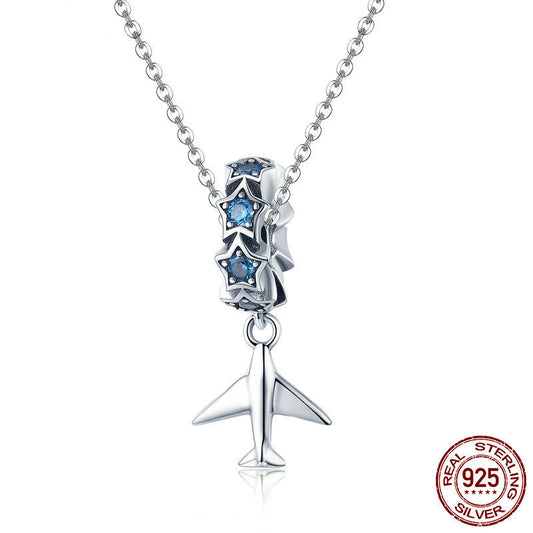 Dije de Plata Esterlina Avión Moda Popular