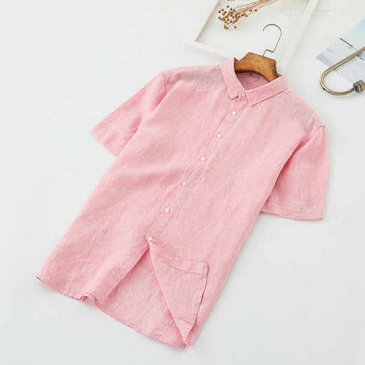 Camisa de Lino Cuadros Pata de Gallo para Hombre - Colección Verano - Image 13