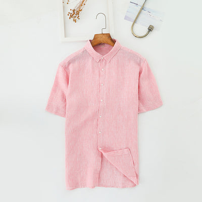 Camisa de Lino Cuadros Pata de Gallo para Hombre - Colección Verano - Image 6