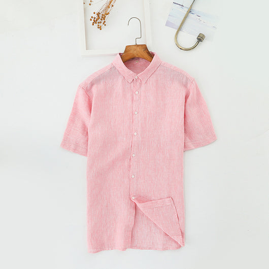 Camisa de Lino Cuadros Pata de Gallo para Hombre - Colección Verano - Image 6