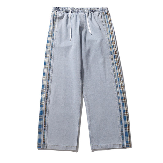 Pantalones Vaqueros Rectos con Rayas Laterales para Hombre - Image 2