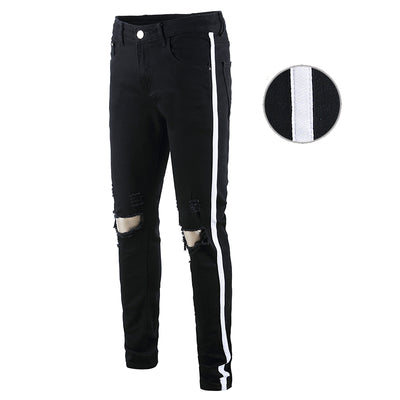 Pantalones Slim con Rotos en Rodillas - Tendencia Street Wear para Hombre - Image 6