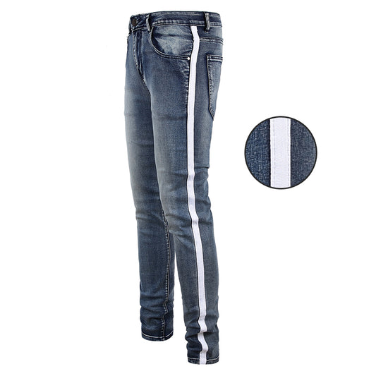 Pantalones Slim con Rotos en Rodillas - Tendencia Street Wear para Hombre