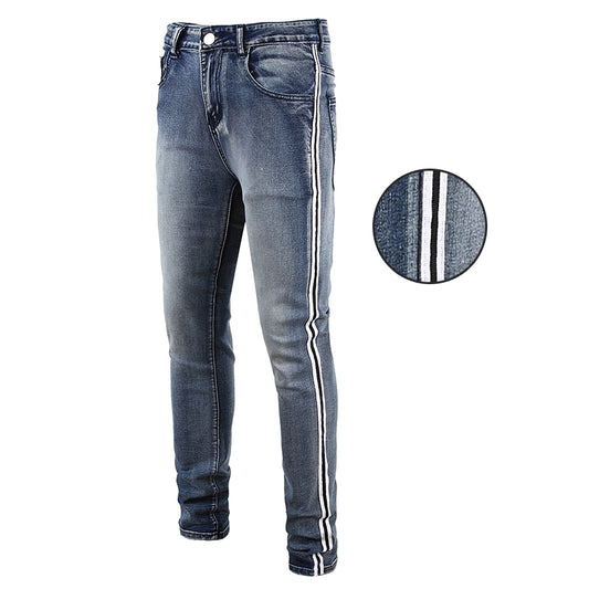 Pantalones Slim con Rotos en Rodillas - Tendencia Street Wear para Hombre - Image 2