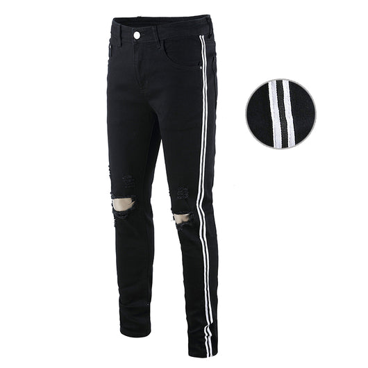 Pantalones Slim con Rotos en Rodillas - Tendencia Street Wear para Hombre - Image 5