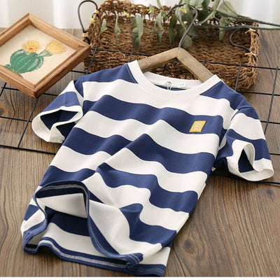 Playera Infantil a Rayas con Manga Corta - Image 9