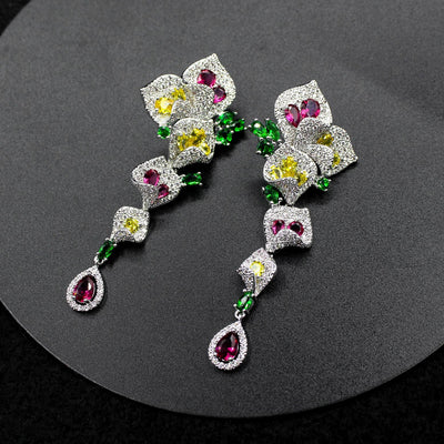Aretes de Zafiro Retro Europeo y Americano - Image 2