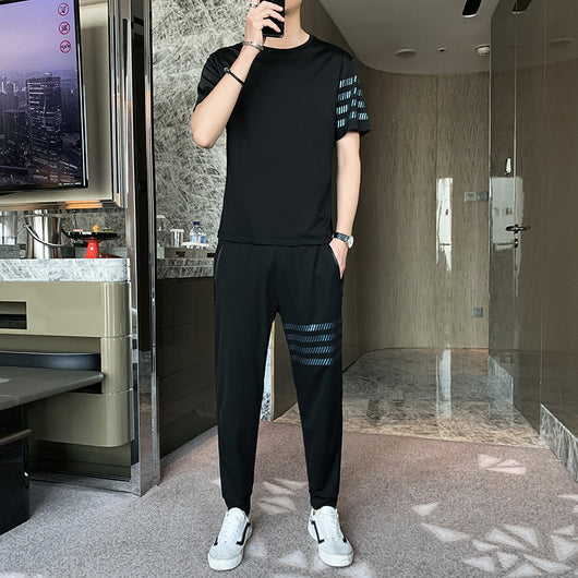 Conjunto de Camiseta Manga Corta Ice Silk para Hombre - Image 10
