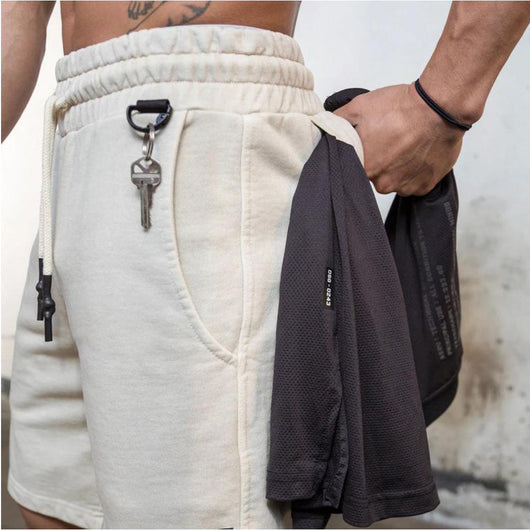 Pantalones Cortos Deportivos Casual de Algodón para Hombre - Corte Relajado de Largo Capri - Image 6