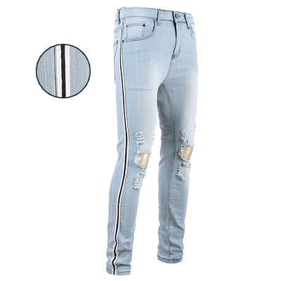 Pantalones Slim Rotos a la Rodilla - Tendencia Street Style para Hombre - Image 4