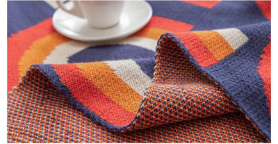 Manta Bohemia REGINA Arcoíris Multicolor de Algodón Puro para Sofá y Cama - Image 8