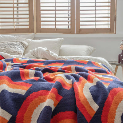Manta Bohemia REGINA Arcoíris Multicolor de Algodón Puro para Sofá y Cama - Image 11
