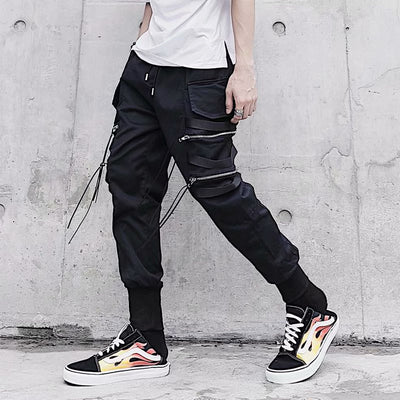 Pantalones Hip-hop Holgados de Pierna Recta para Hombre - Image 3