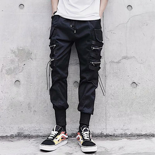 Pantalones Hip-hop Holgados de Pierna Recta para Hombre - Image 6