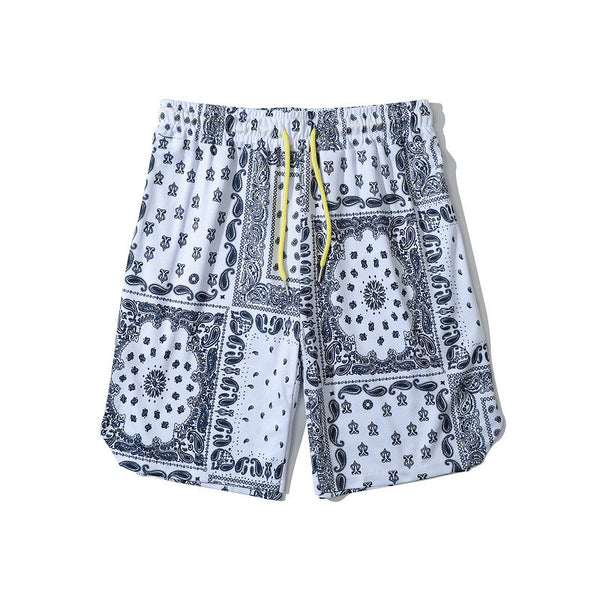Pantalones Cortos Hip-hop Estampados Sueltos para Playa y Deporte