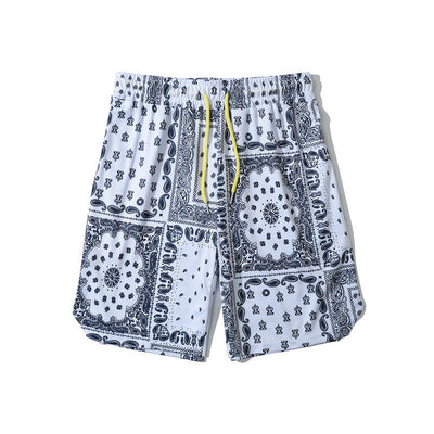 Pantalones Cortos Hip-hop Estampados Sueltos para Playa y Deporte