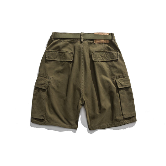 Shorts Tácticos Multibolsillo Verde Caqui - Image 11