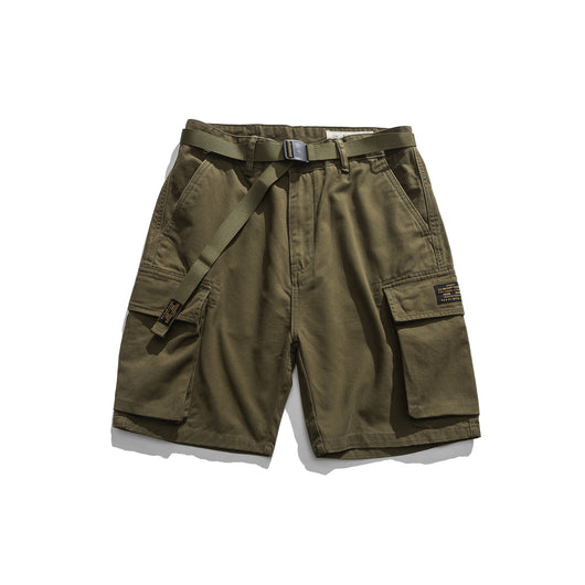 Shorts Tácticos Multibolsillo Verde Caqui - Image 2
