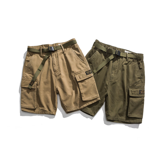 Shorts Tácticos Multibolsillo Verde Caqui