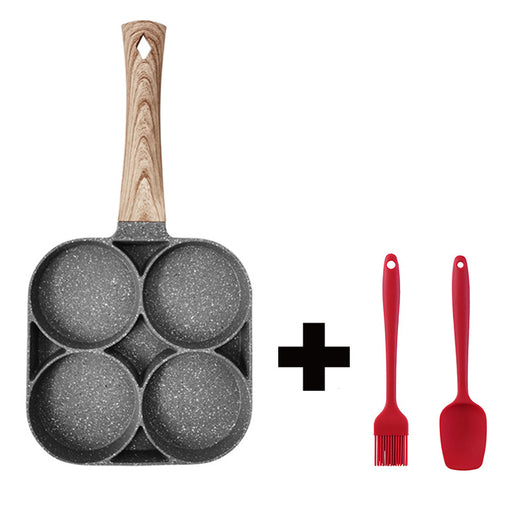 Sartén Multifuncional 4 Hoyos Antiadherente - Piedra Médica para Huevos, Hamburguesas y Panqueques - Image 11