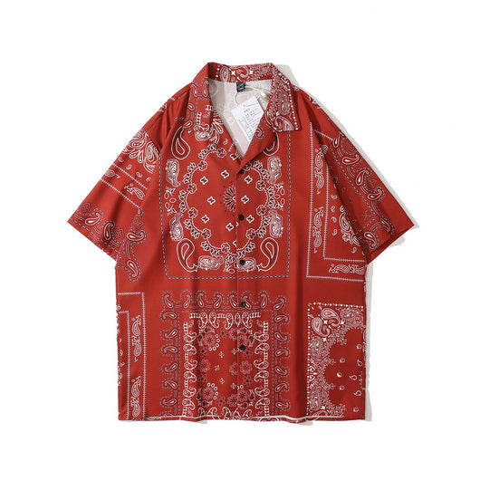 Camisa Hawaiana Cuello Cubano Suelta Manga Corta para Hombre - Image 9