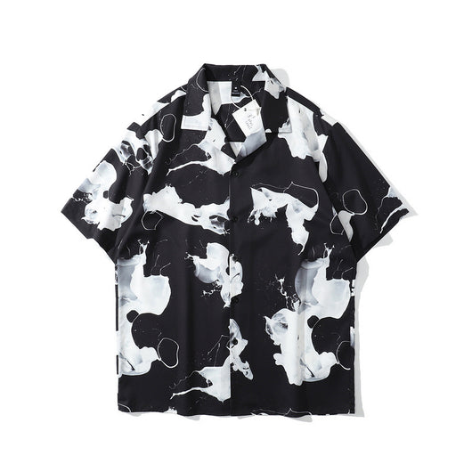 Camisa Hawaiana Cuello Cubano Suelta Manga Corta para Hombre - Image 3