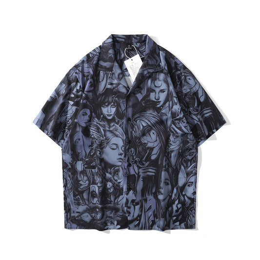 Camisa Hawaiana Cuello Cubano Suelta Manga Corta para Hombre - Image 2