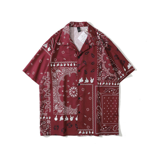 Camisa Hawaiana Cuello Cubano Suelta Manga Corta para Hombre - Image 6