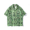 Camisa Hawaiana Cuello Cubano Suelta Manga Corta para Hombre