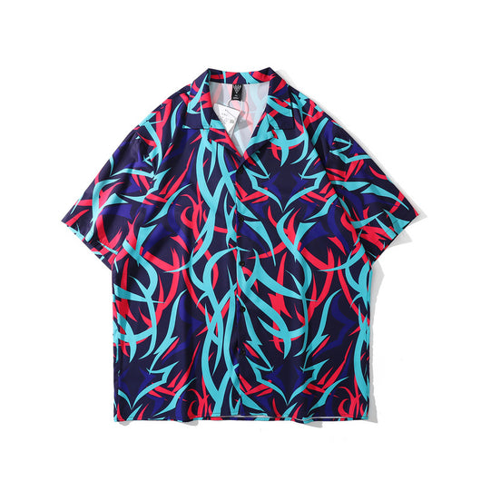 Camisa Hawaiana Cuello Cubano Suelta Manga Corta para Hombre - Image 15