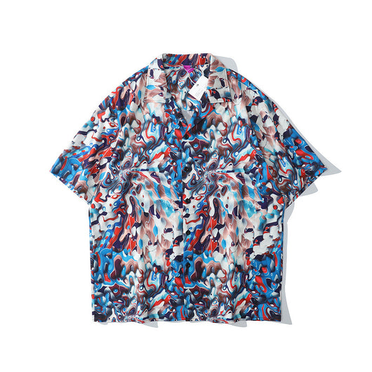 Camisa Hawaiana Cuello Cubano Suelta Manga Corta para Hombre - Image 13