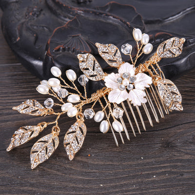 Prendedor de Cabello Dorado Elegante - Tocado Nupcial para Novia - Image 6