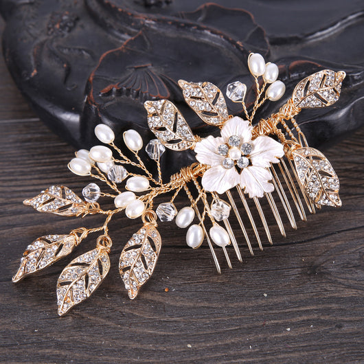 Prendedor de Cabello Dorado Elegante - Tocado Nupcial para Novia - Image 5