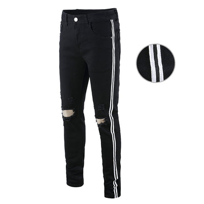 Pantalones Slim con Rotos en Rodillas - Tendencia Street Wear para Hombre - Image 12