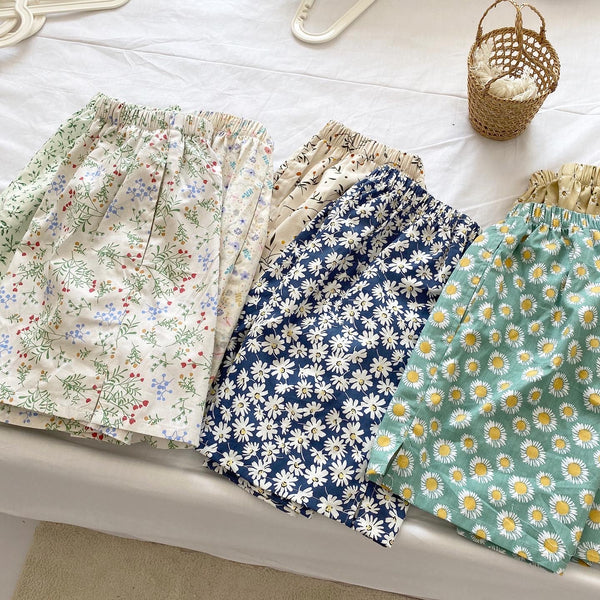 Pantalones Cortos de Pijama Estampado Margaritas - Talla S