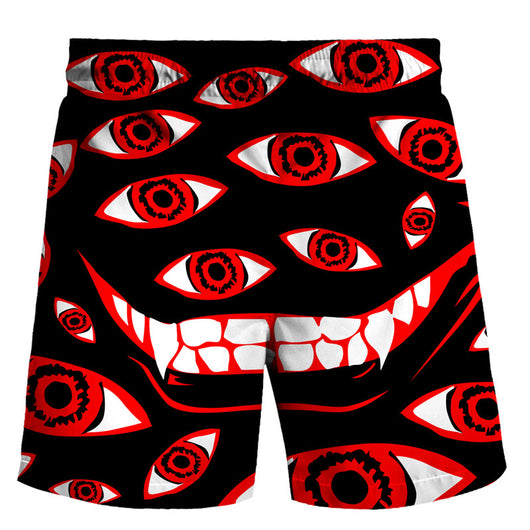 Pantalones Cortos Casuales con Patrón de Ojos Estampados en 3D - Image 6