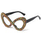 Gafas Mariposa con Espejo Plano y Cristales de Perla para Mujer