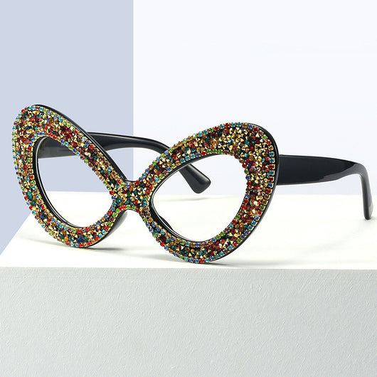 Gafas Mariposa con Espejo Plano y Cristales de Perla para Mujer - Image 2