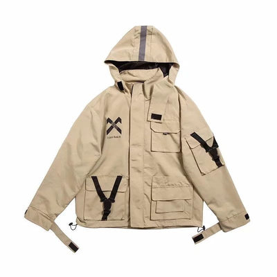 Chaqueta de Trabajo Hombre Otoño Invierno con Capucha Tendencia - Image 12