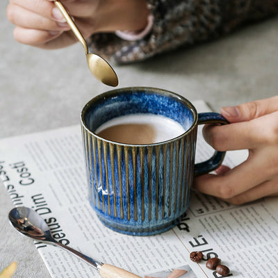 Taza de Cerámica Retro para Parejas - Set de Café Vintage - Image 6