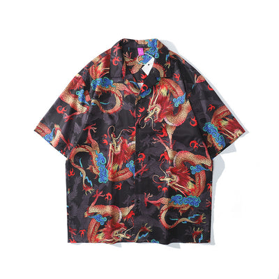 Camisa Retro Hip-Hop con Patrón de Piel de Serpiente para Hombre y Mujer - Image 10