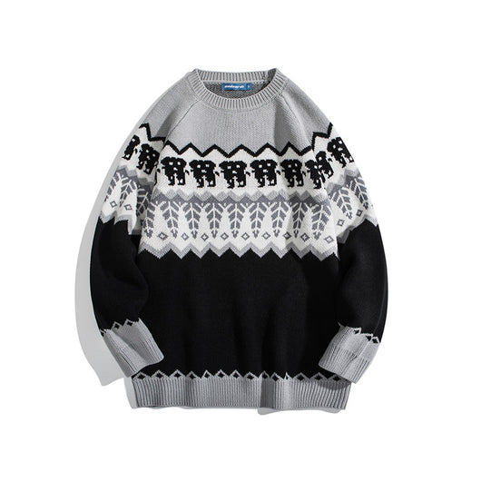 Suéter Cuello Redondo Tide Japonés para Pareja - Estilo Nacional Unisex - Image 7