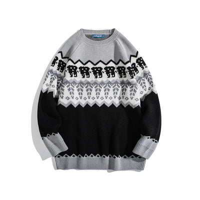 Suéter Cuello Redondo Tide Japonés para Pareja - Estilo Nacional Unisex - Image 6