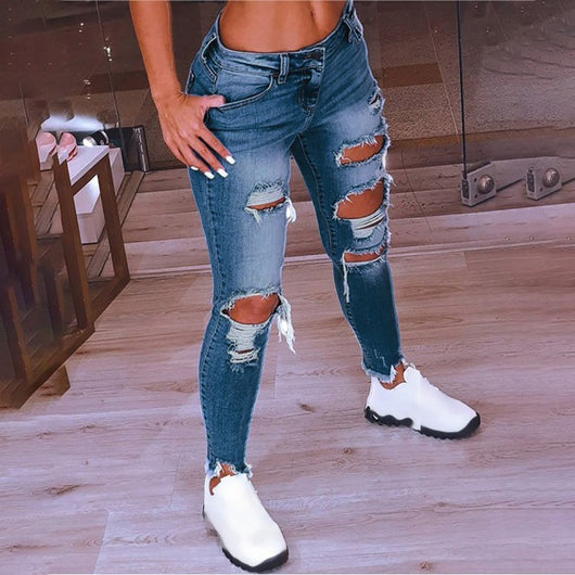 Jeans Rotos Estilo Urbano para Mujer - Image 3