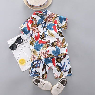 Conjunto Infantil Estampado Floral - Camisa y Pantalones Cortos para Niños - Image 4